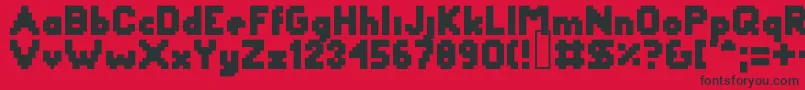 Yetbumbler Font – Black Fonts on Red Background