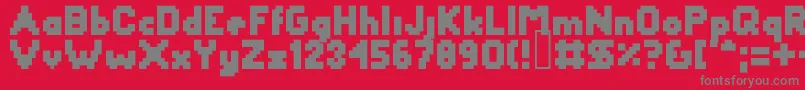 Yetbumbler Font – Gray Fonts on Red Background