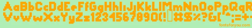 Yetbumbler Font – Orange Fonts on Green Background