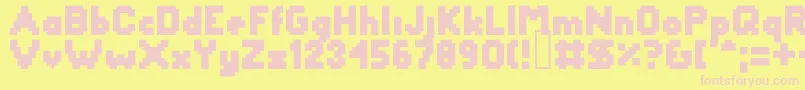 Yetbumbler Font – Pink Fonts on Yellow Background