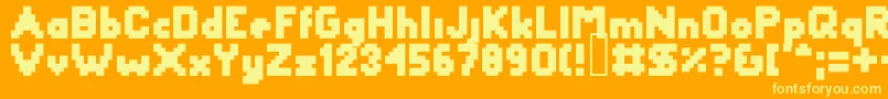 Yetbumbler Font – Yellow Fonts on Orange Background