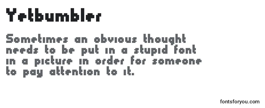 Review of the Yetbumbler Font