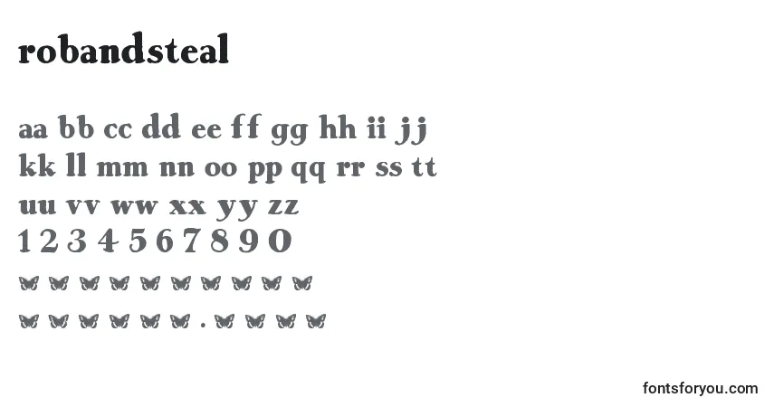 Шрифт RobAndSteal – алфавит, цифры, специальные символы