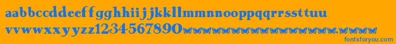 RobAndSteal Font – Blue Fonts on Orange Background