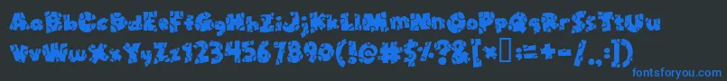 Brokt Font – Blue Fonts on Black Background