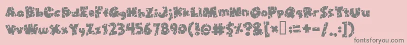Brokt Font – Gray Fonts on Pink Background