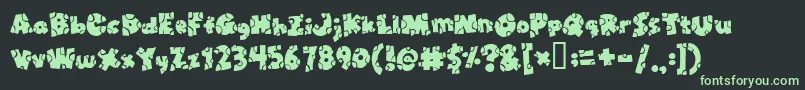 Brokt Font – Green Fonts on Black Background