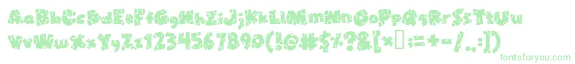 Brokt Font – Green Fonts on White Background