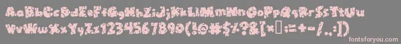 Brokt Font – Pink Fonts on Gray Background