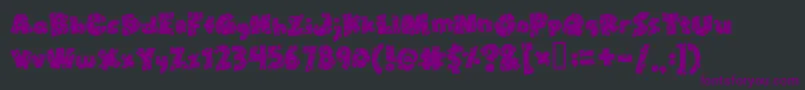 Brokt Font – Purple Fonts on Black Background