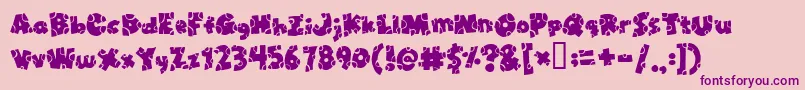 Brokt Font – Purple Fonts on Pink Background