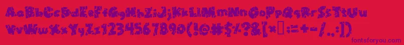 Brokt Font – Purple Fonts on Red Background