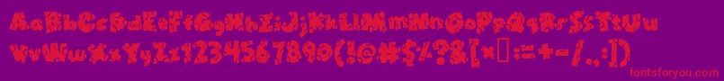 Weitere Informationen zur Brokt-Schriftart Brokt-Schriftart – Rote Schriften auf violettem Hintergrund