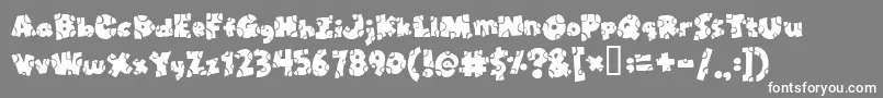 Brokt Font – White Fonts on Gray Background