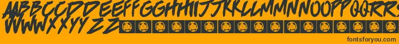 Brokenhome Font – Black Fonts on Orange Background