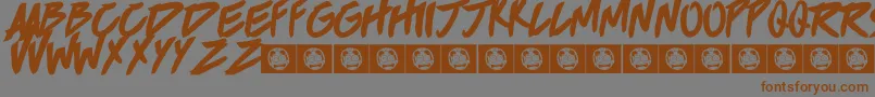 Brokenhome Font – Brown Fonts on Gray Background