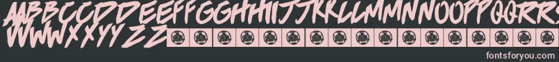 Brokenhome Font – Pink Fonts on Black Background