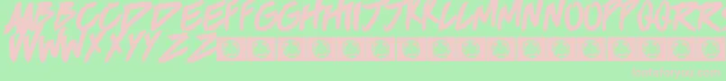 Brokenhome Font – Pink Fonts on Green Background