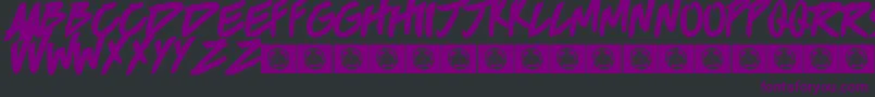 Brokenhome Font – Purple Fonts on Black Background
