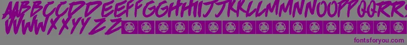 Brokenhome Font – Purple Fonts on Gray Background