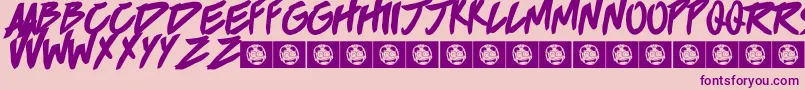Brokenhome Font – Purple Fonts on Pink Background