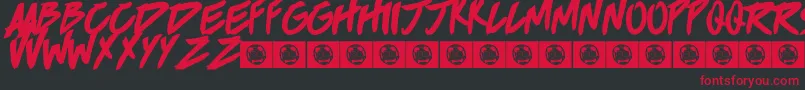 Brokenhome Font – Red Fonts on Black Background