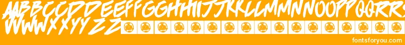Brokenhome Font – White Fonts on Orange Background