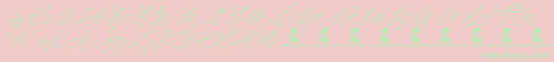 TheWaddys Font – Green Fonts on Pink Background