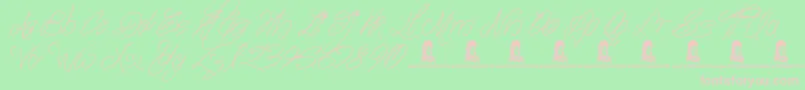 TheWaddys Font – Pink Fonts on Green Background