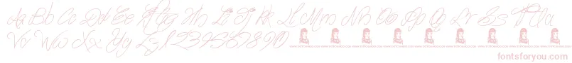 TheWaddys Font – Pink Fonts on White Background