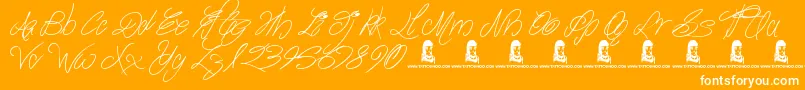 TheWaddys Font – White Fonts on Orange Background