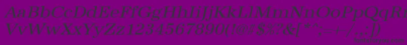 UrwantiquatwidOblique Font – Black Fonts on Purple Background