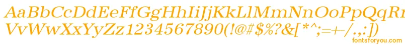 Шрифт UrwantiquatwidOblique – оранжевые шрифты
