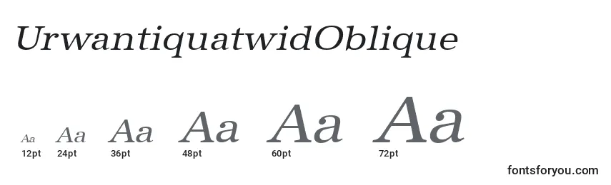 Размеры шрифта UrwantiquatwidOblique