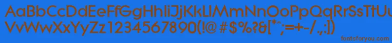 Шрифт LiteraserialHeavyRegular – коричневые шрифты на синем фоне