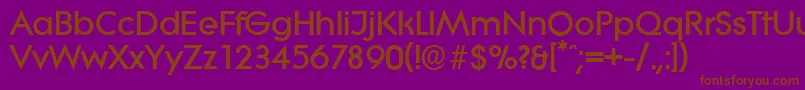 LiteraserialHeavyRegular-Schriftart – Braune Schriften auf violettem Hintergrund