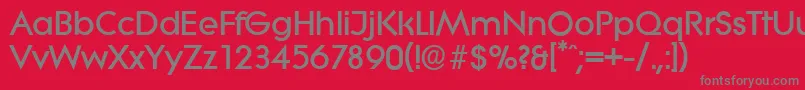 フォントLiteraserialHeavyRegular – 赤い背景に灰色の文字