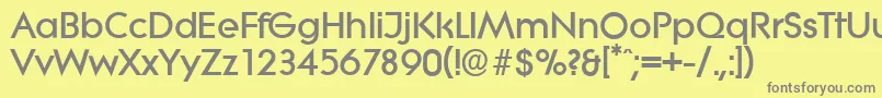 LiteraserialHeavyRegular Font – Gray Fonts on Yellow Background