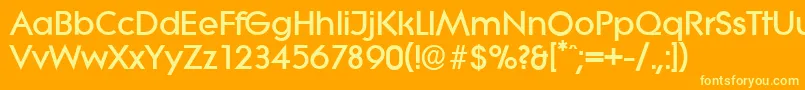 LiteraserialHeavyRegular Font – Yellow Fonts on Orange Background