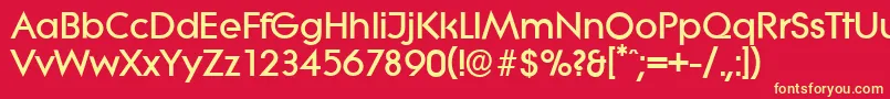 LiteraserialHeavyRegular Font – Yellow Fonts on Red Background