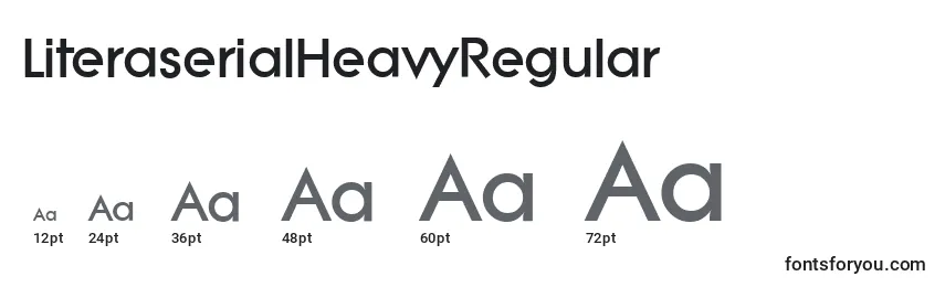 Размеры шрифта LiteraserialHeavyRegular