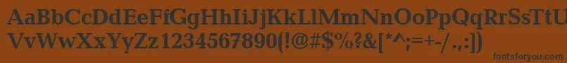 フォントCanyonBold – 黒い文字が茶色の背景にあります
