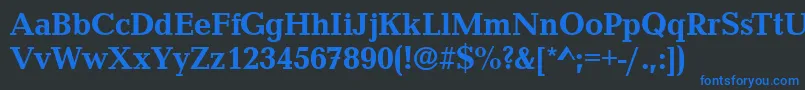 CanyonBold Font – Blue Fonts on Black Background