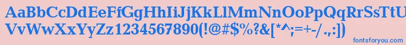 CanyonBold Font – Blue Fonts on Pink Background