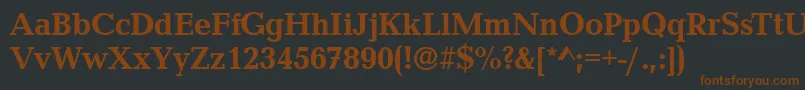 CanyonBold Font – Brown Fonts on Black Background