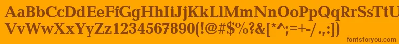 CanyonBold Font – Brown Fonts on Orange Background