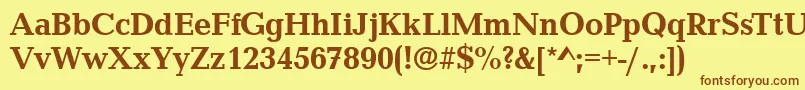 CanyonBold Font – Brown Fonts on Yellow Background