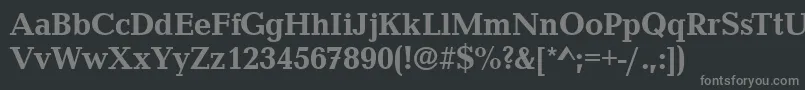 CanyonBold Font – Gray Fonts on Black Background
