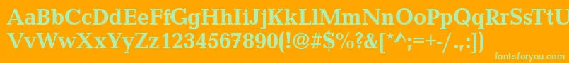 CanyonBold Font – Green Fonts on Orange Background