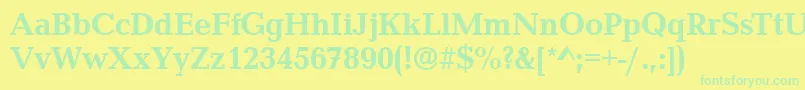 fuente CanyonBold – Fuentes Verdes Sobre Fondo Amarillo